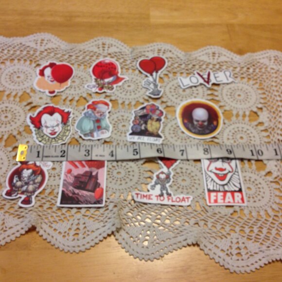 Scary it Clowns / Horror stickers bundle, Halloween give aways or decor - Picture 2 of 5